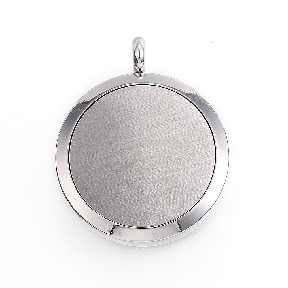 316 Stainless Steel Diffuser Locket Pendant Necklace, Stainless Steel Colour: Pineapple Design