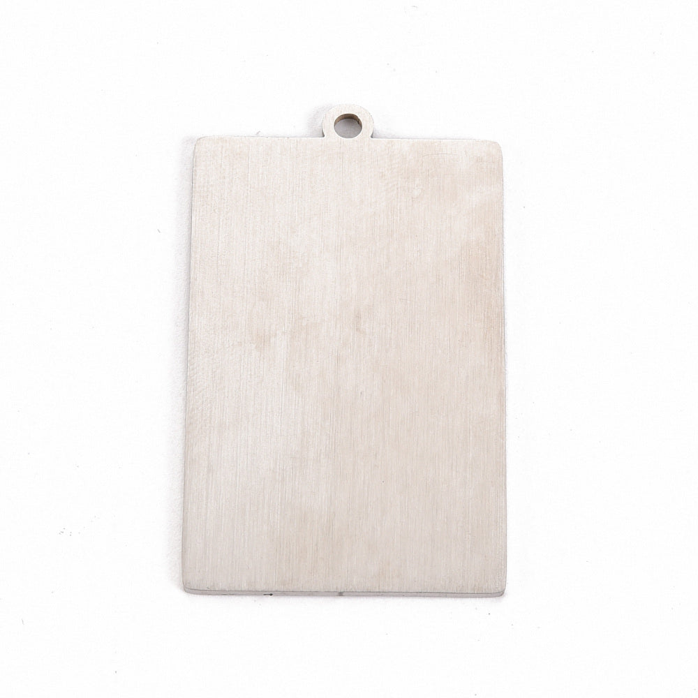 Tarot Card 201 Stainless Steel Pendant Necklace, Laser Engraved Pattern