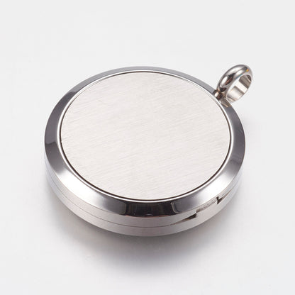 316 Stainless Steel Diffuser Locket Pendant Necklace, Stainless Steel Colour: Fairy Design