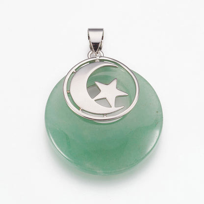 Natural Semi-Precious Stone Pendant Necklace