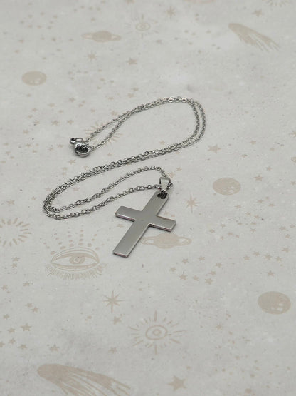 304 Stainless Steel Pendants, Latin Cross, Stainless Steel Color,