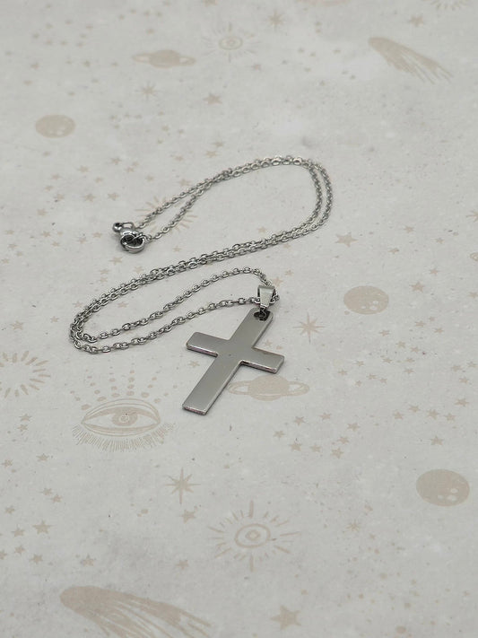 304 Stainless Steel Pendants, Latin Cross, Stainless Steel Color,