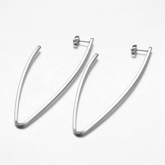 304 Stainless Steel Dangle Earrings, Hypoallergenic Earrings, Stainless Steel Color