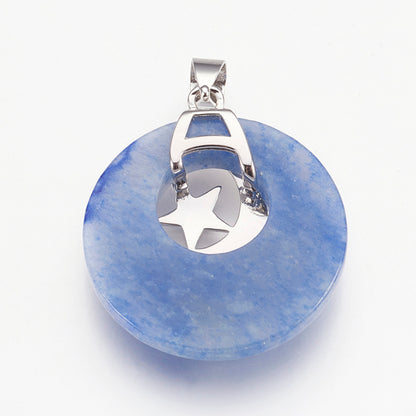 Natural Semi-Precious Stone Pendant Necklace