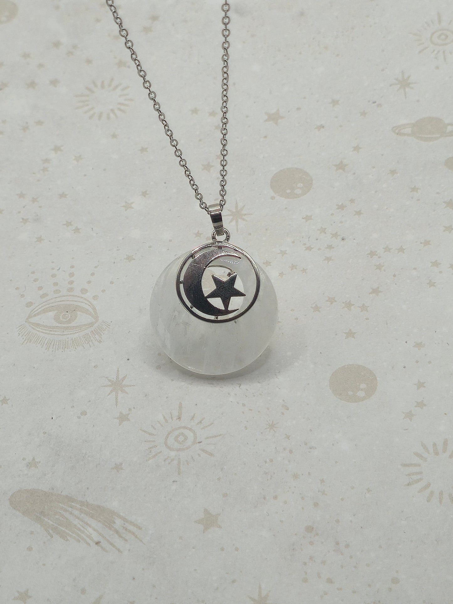 Natural Semi-Precious Stone Pendant Necklace