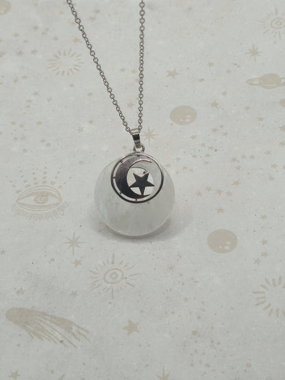 Natural Semi-Precious Stone Pendant Necklace