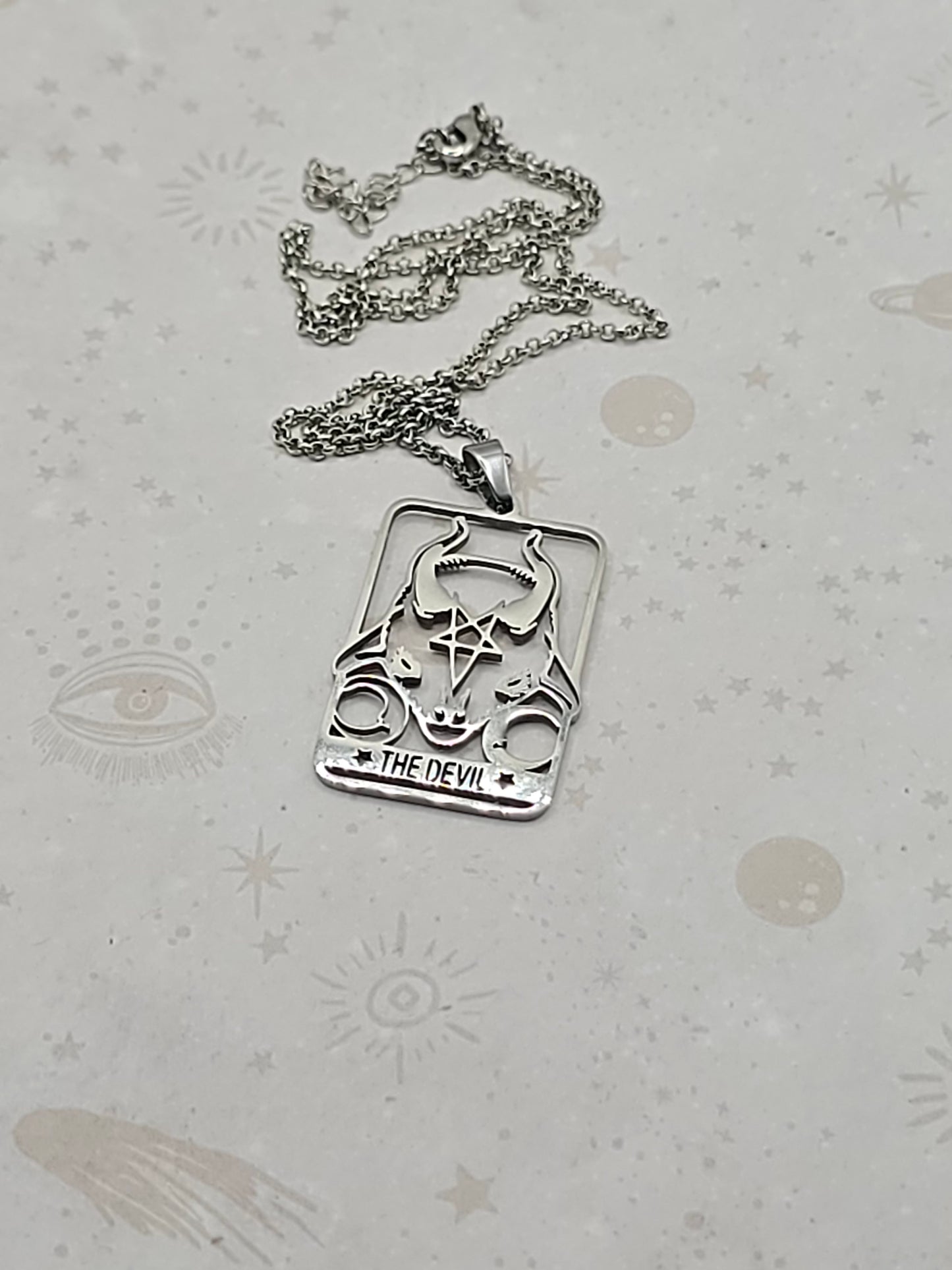 Stainless Steel "The Devil" Pendant Necklace