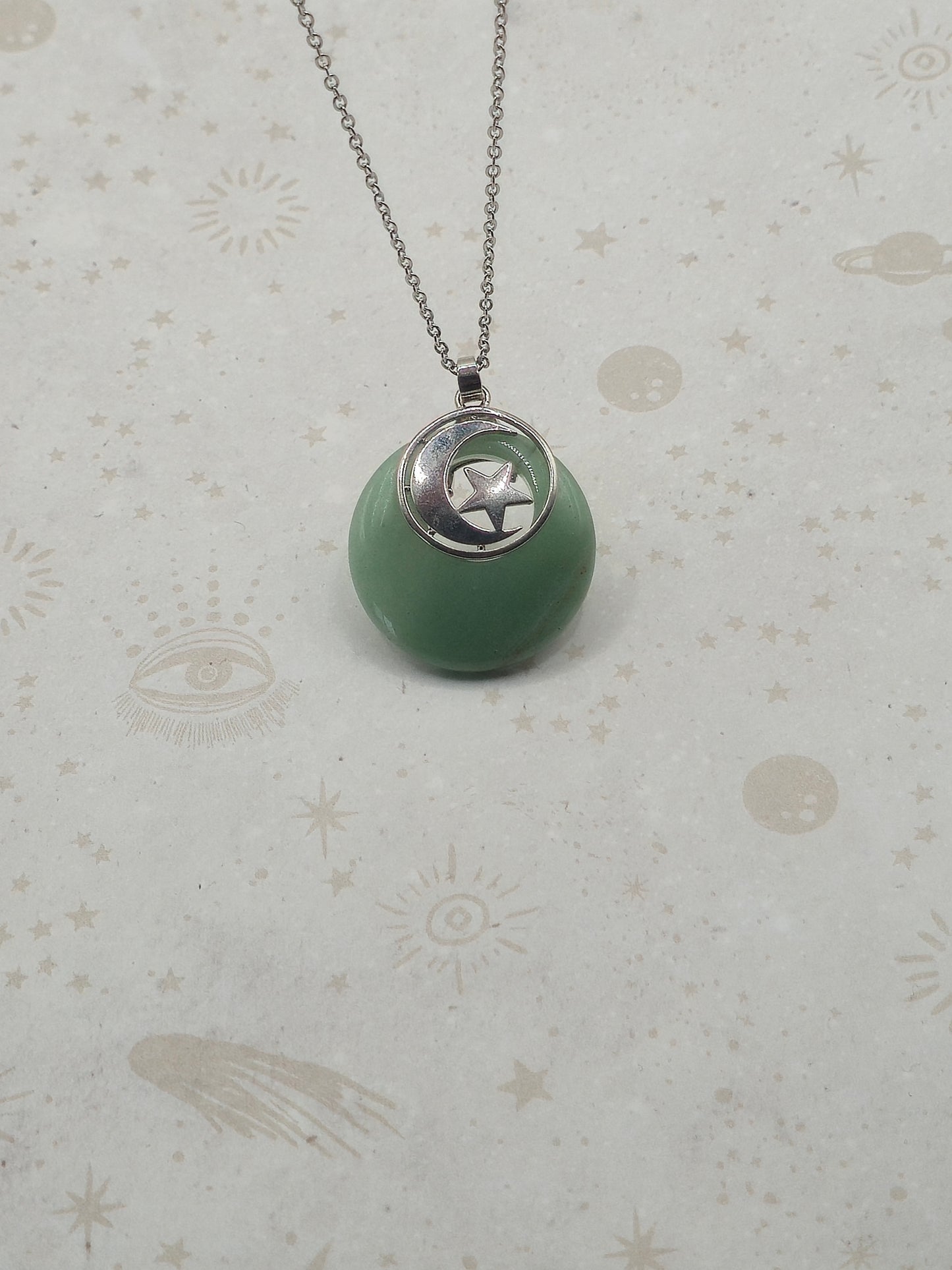 Natural Semi-Precious Stone Pendant Necklace