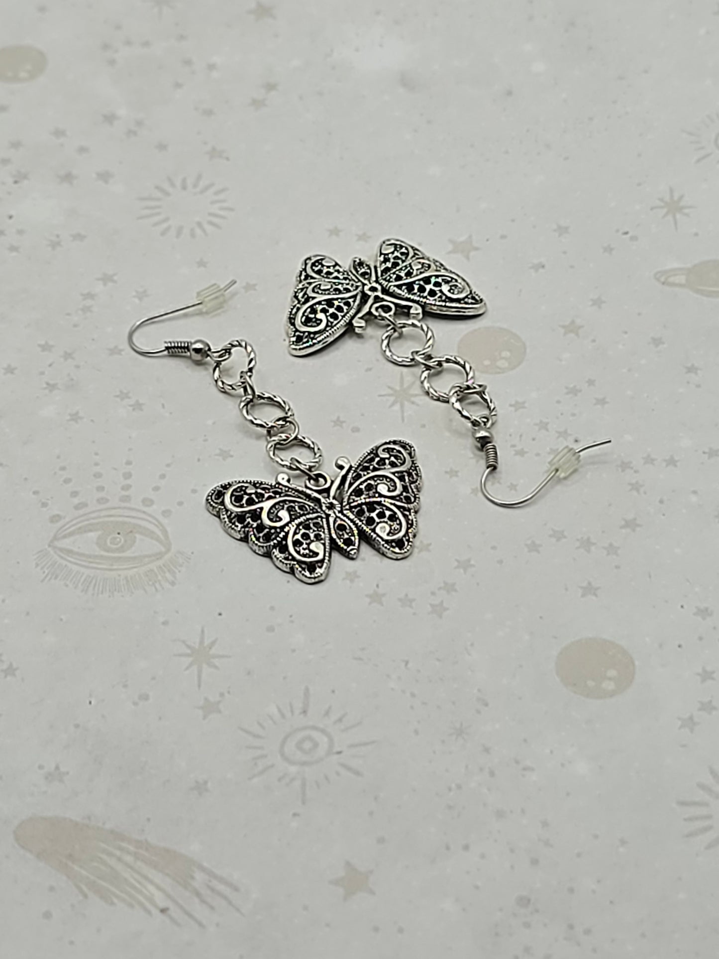 Stainless Steel Butterfly Earrings