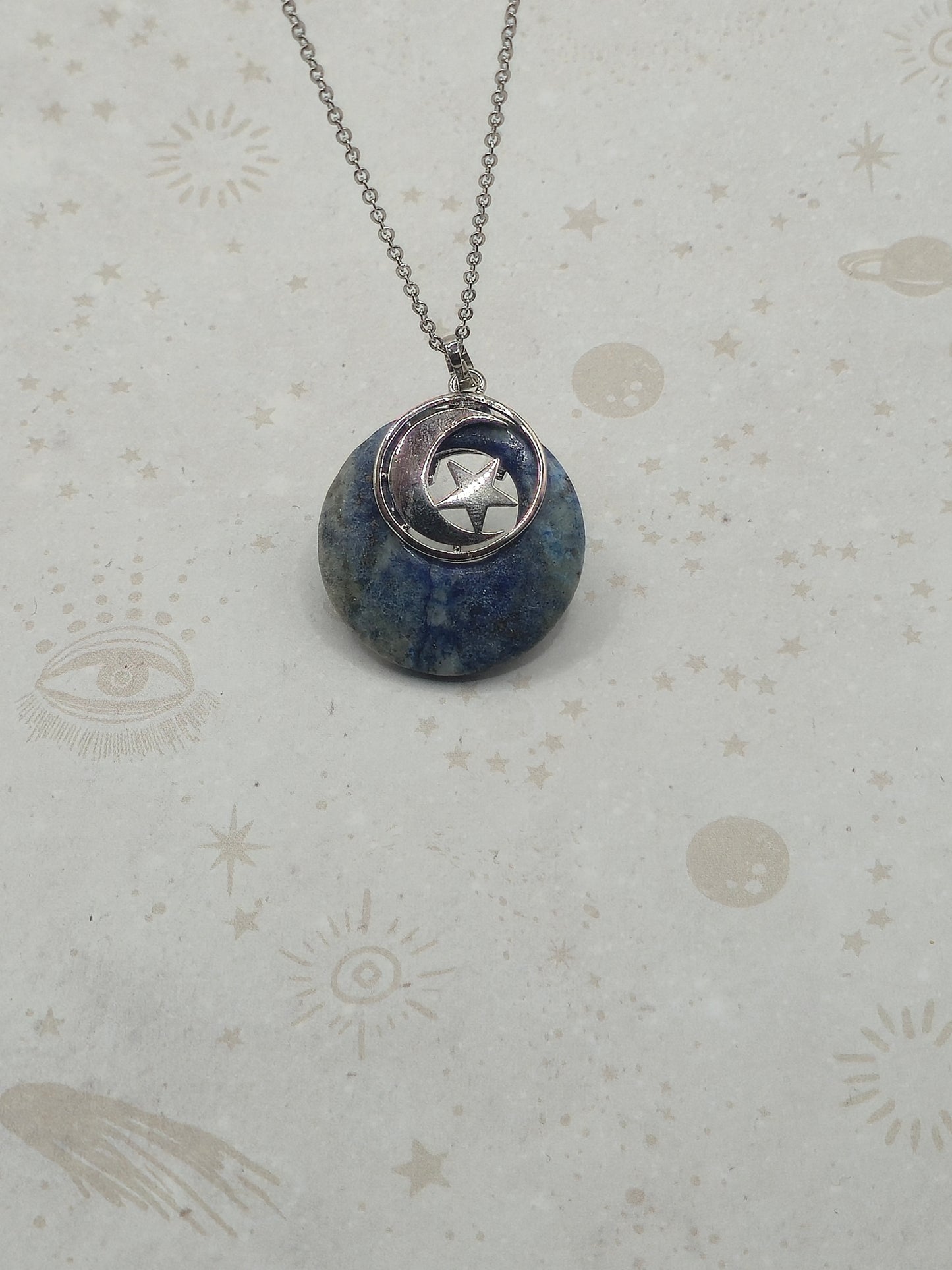 Natural Semi-Precious Stone Pendant Necklace