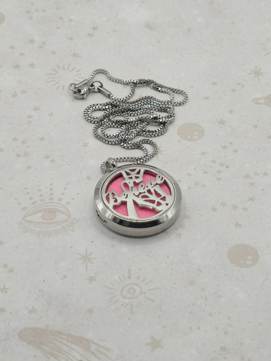 316 Stainless Steel Diffuser Locket Pendant Necklace, Stainless Steel Colour: Believe Design